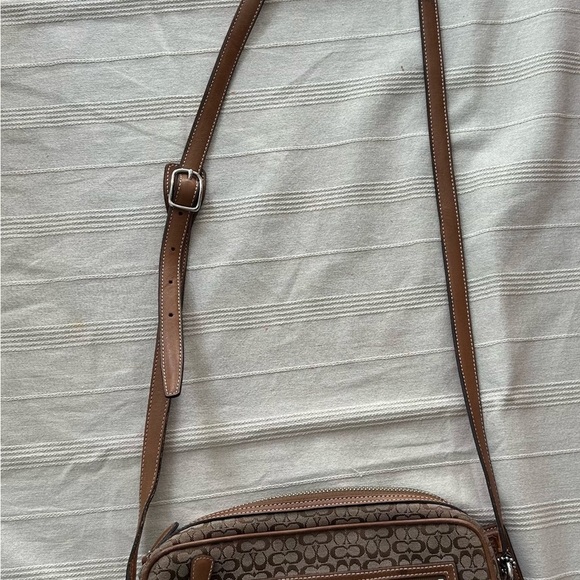 Coach Brown Monogram Crossbody Bag - Picture 8 of 9